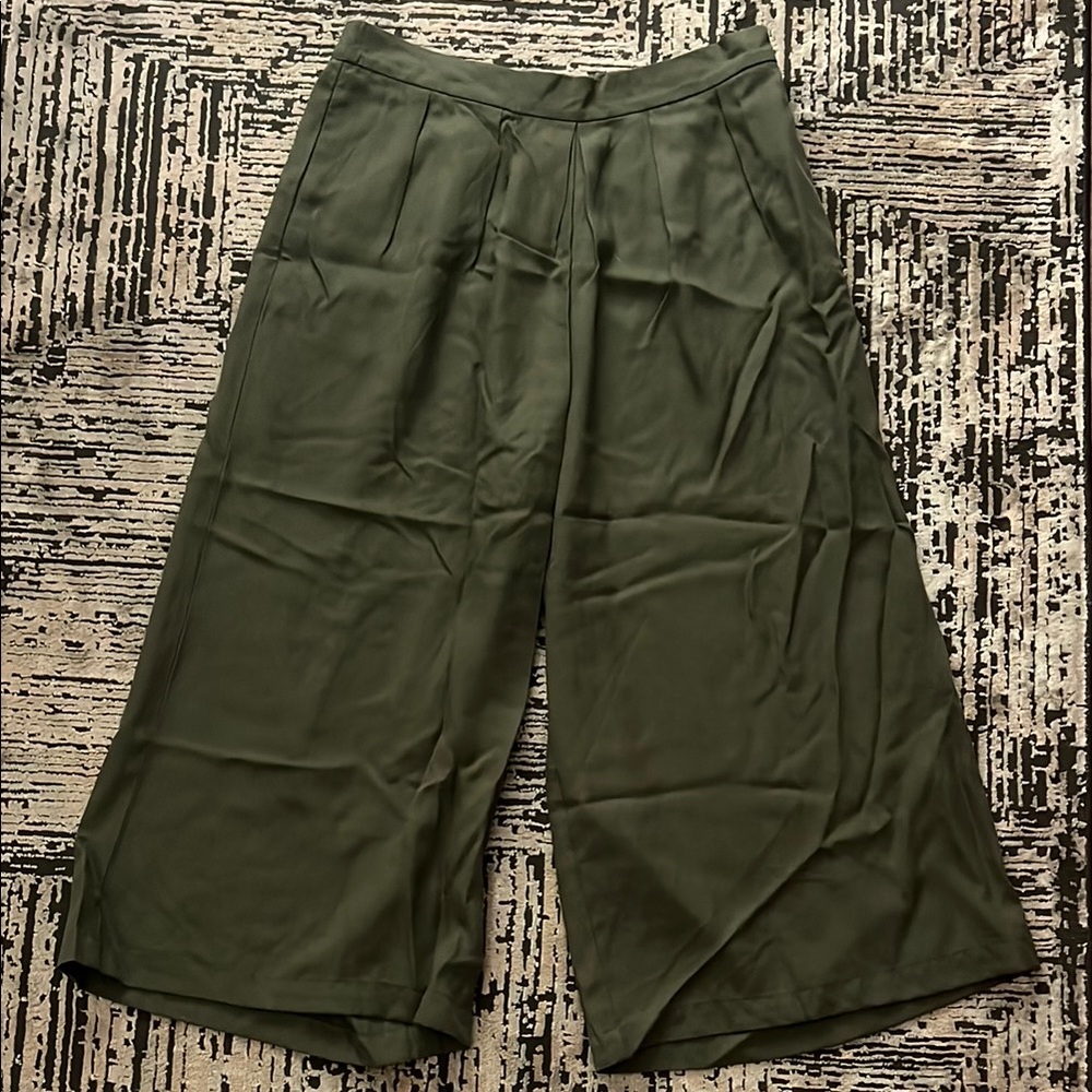 LOFT Olive Wide Leg Pants NWOT